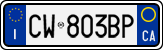 License plate of Italy, Cars (1994 year series)