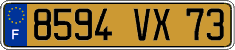 French license plate, FNI