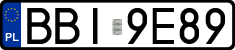 License plates of Poland, Regular car plates