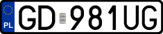 License plates of Poland, Regular car plates