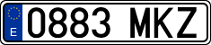 License plates of Spain, Ordinary (2000)