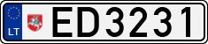 License plate of Lithuania, Electric vehicles