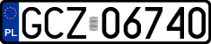 License plates of Poland, Regular car plates