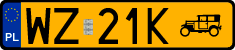 License plates of Poland, Oldtimers