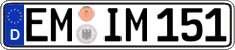 German license plate, Regular plates