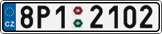 License plate of the Czech Republic, Cars (2001)