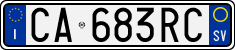 License plate of Italy, Cars (1994 year series)