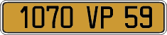 French license plate, FNI