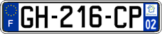 French license plate, SIV (ordinary)