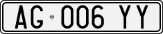 License plate of Italy, Cars (1994 year series)