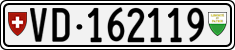 License plate of Switzerland, Cars