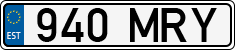 License plate of Estonia, Regular car plates
