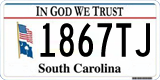 South Carolina, In God We Trust (1234AB/123 4AB)