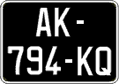 French license plate, SIV (oldtimers)