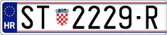 License plate of Croatia, Regular plates