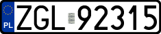 License plates of Poland, Regular car plates