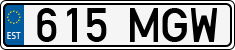 License plate of Estonia, Regular car plates