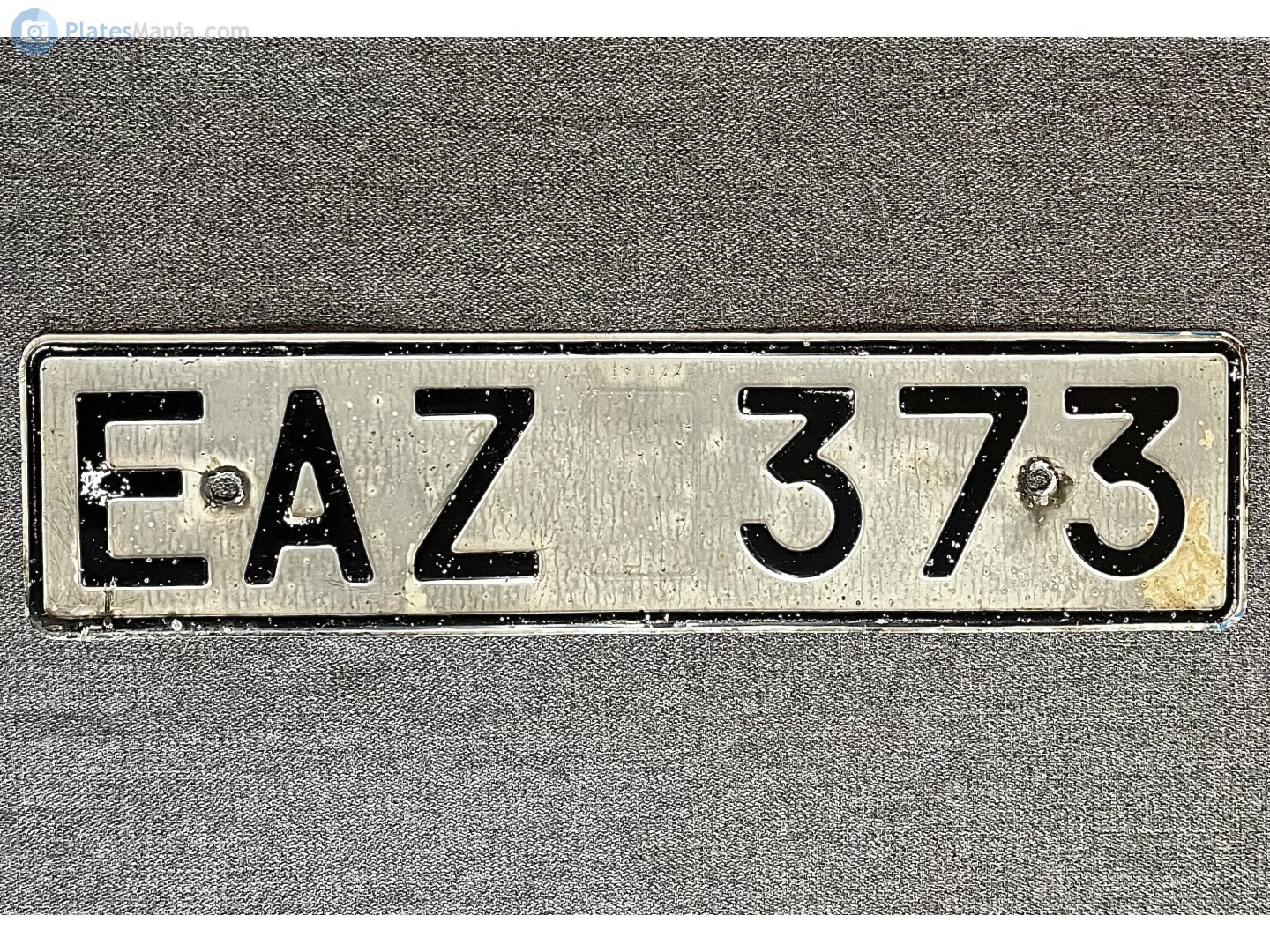 EAZ 373, License plate without vehicle 