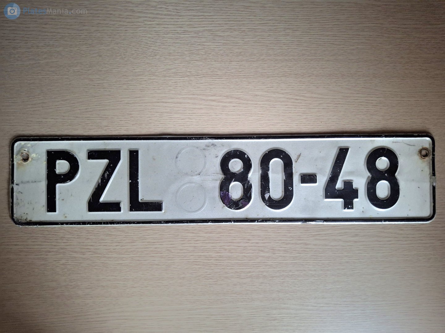 PZL 80-48, License plate without vehicle 