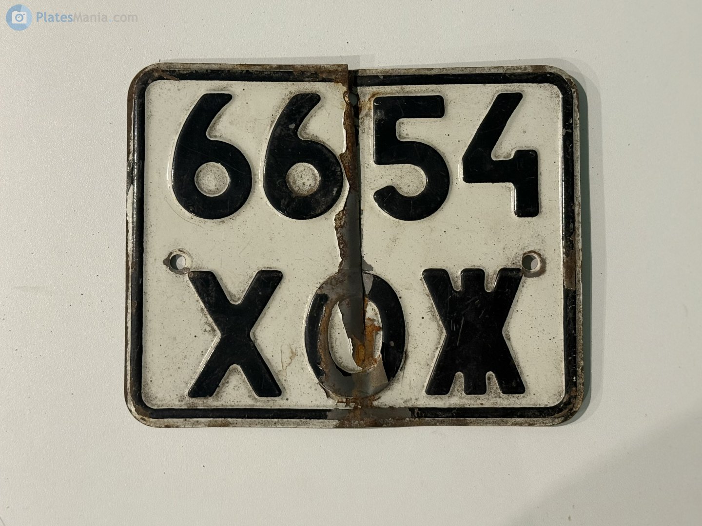 6654 ХОЖ, License plate without vehicle 