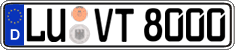 German license plate, Regular plates