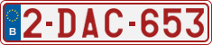 License plate of Belgium, Regular plates (2010)