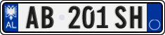 License plate of Albania, Cars (2011)