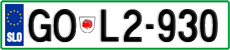 License plate of Slovenia, Cars