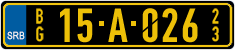 License plate of Serbia, Diplomatic