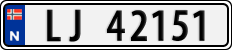 License plate of Norway, Cars