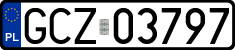 License plates of Poland, Regular car plates