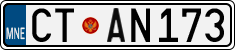 License plate of Montenegro, Cars