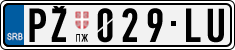 License plate of Serbia, Cars