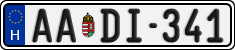 license plates of Hungary, Regular plates (2022)