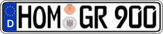 German license plate, Regular plates