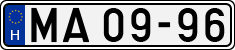 license plates of Hungary, National Ambulance Service (1990)