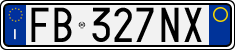License plate of Italy, Cars (1994 year series)