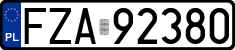 License plates of Poland, Regular car plates