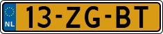 License plate of the Netherlands, Cars