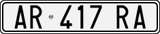 License plate of Italy, Cars (1994 year series)