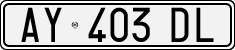 License plate of Italy, Cars (1994 year series)