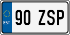 License plate of Estonia, Regular car plates (US-size)