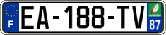 French license plate, SIV (ordinary)