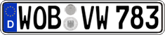 German license plate, Regular plates