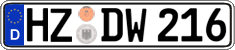 German license plate, Regular plates