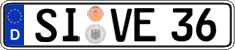 German license plate, Regular plates