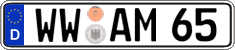 German license plate, Regular plates