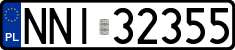 License plates of Poland, Regular car plates