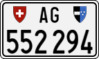 License plate of Switzerland, Cars