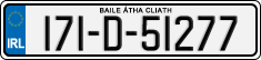 License plate of Ireland, Regular plates